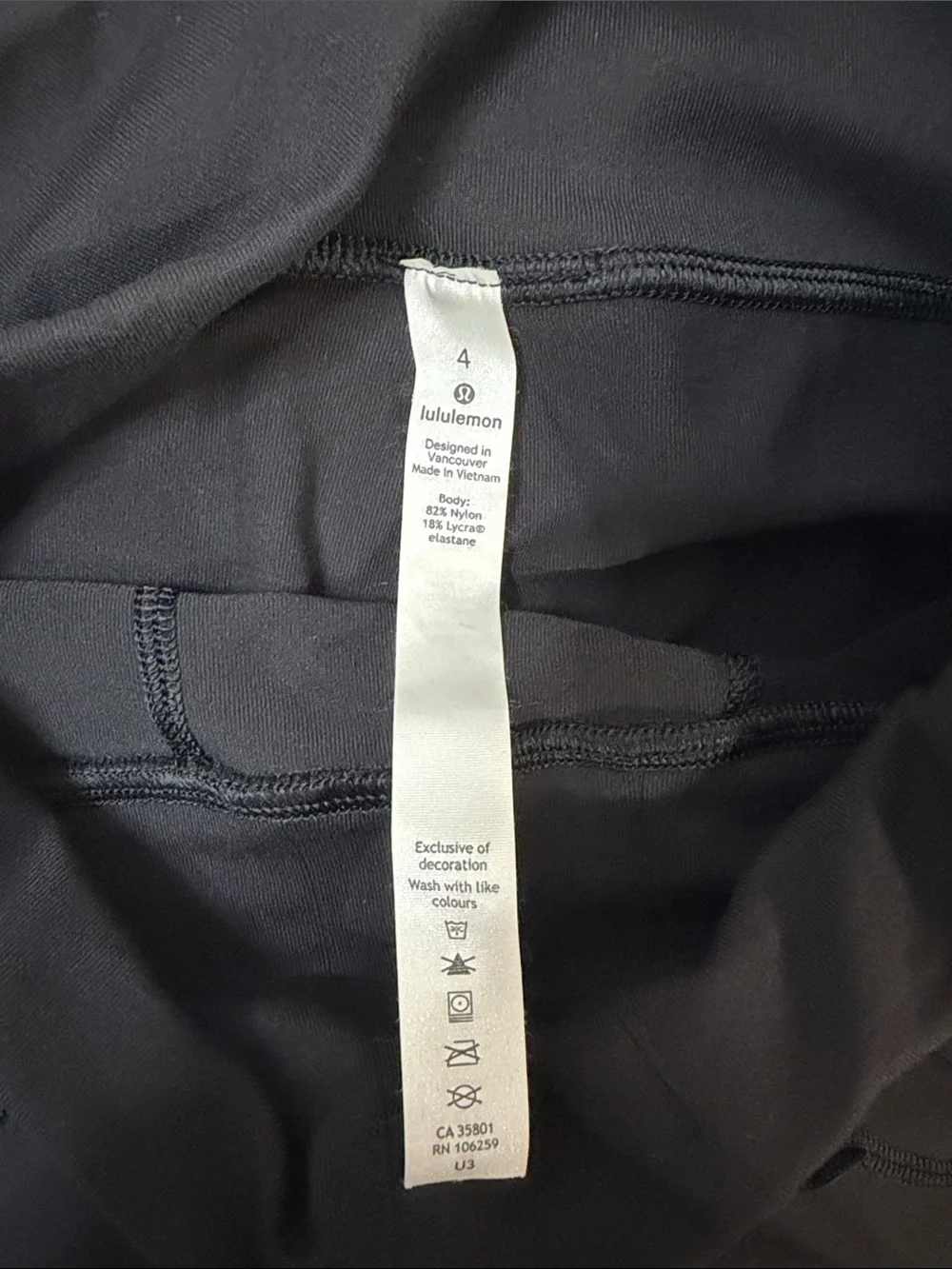 Lululemon Skinny Will Pant Full-On Luon - Black - Yoga Straight Leg Pockets